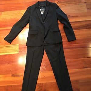 Jcrew black wool suit.